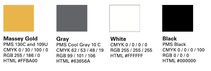 Image of Massey brand colors